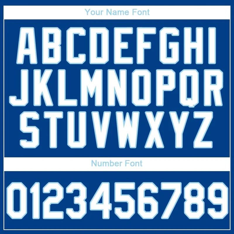 CUSTOM ROYAL WHITE-LIGHT BLUE BASEBALL JERSEY