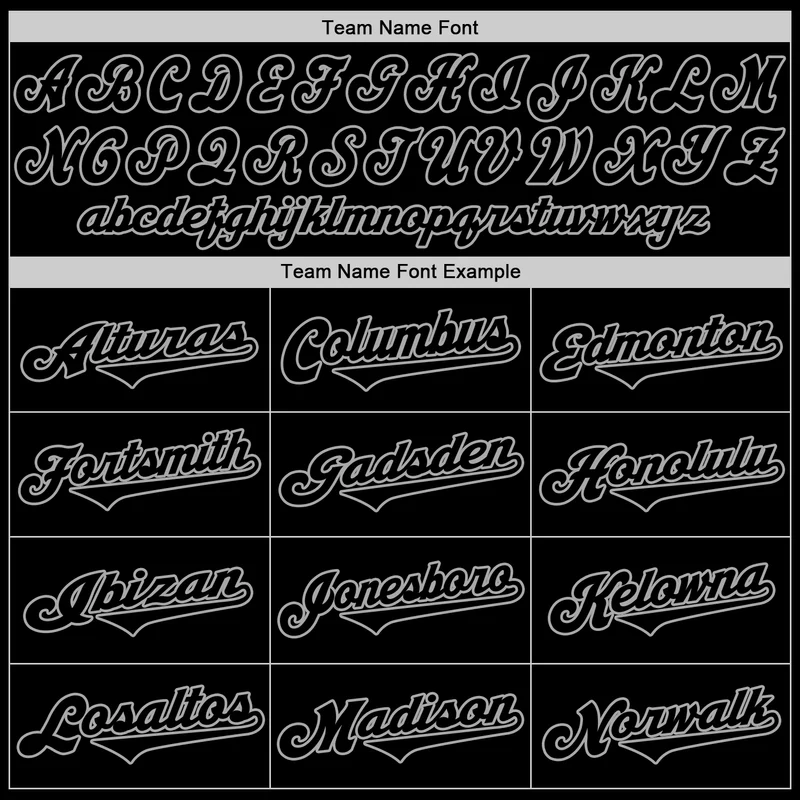 CUSTOM BLACK BLACK-GRAY AUTHENTIC BASEBALL JERSEY