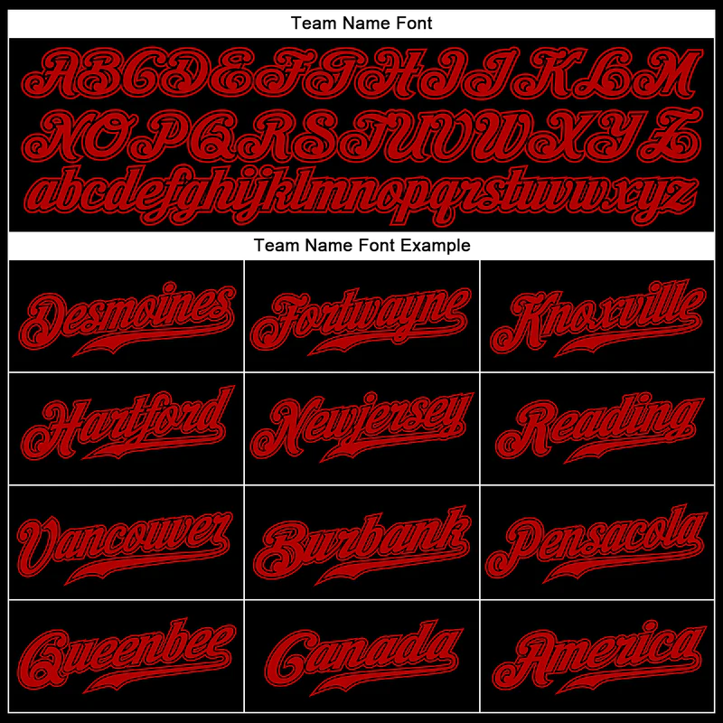 CUSTOM BLACK RED AUTHENTIC BASEBALL JERSEY