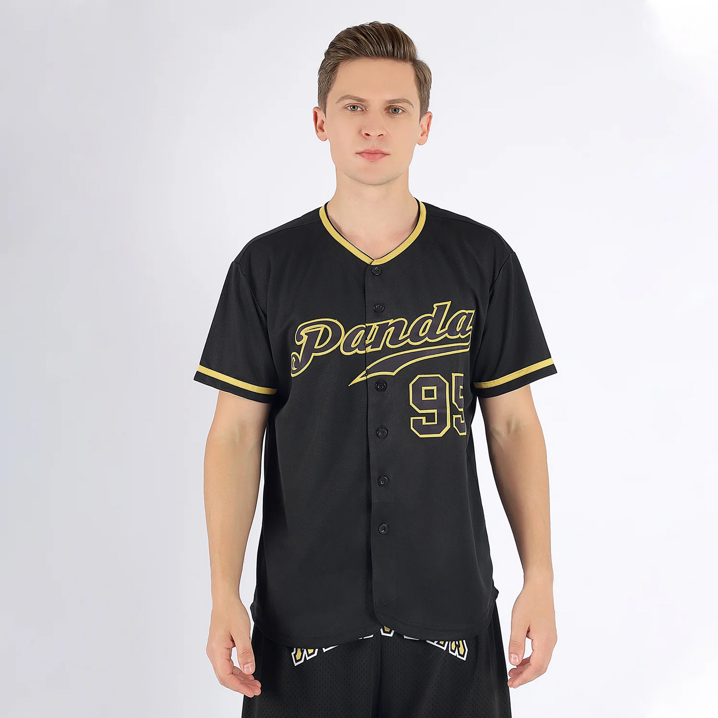 CUSTOM BLACK BLACK-OLD GOLD AUTHENTIC BASEBALL JERSEY
