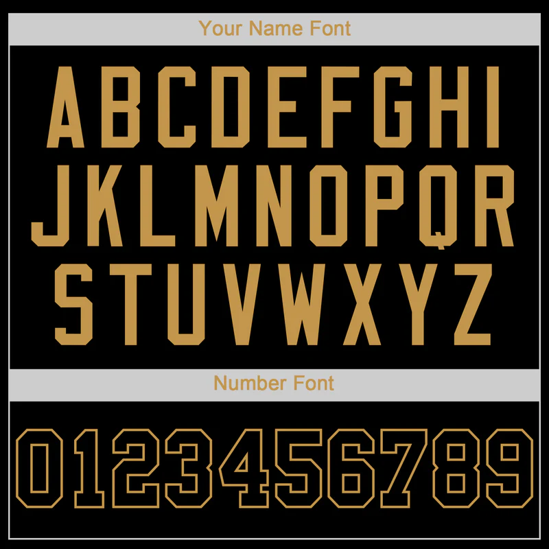 CUSTOM BLACK BLACK-OLD GOLD AUTHENTIC BASEBALL JERSEY
