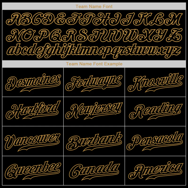 CUSTOM BLACK BLACK-OLD GOLD AUTHENTIC BASEBALL JERSEY