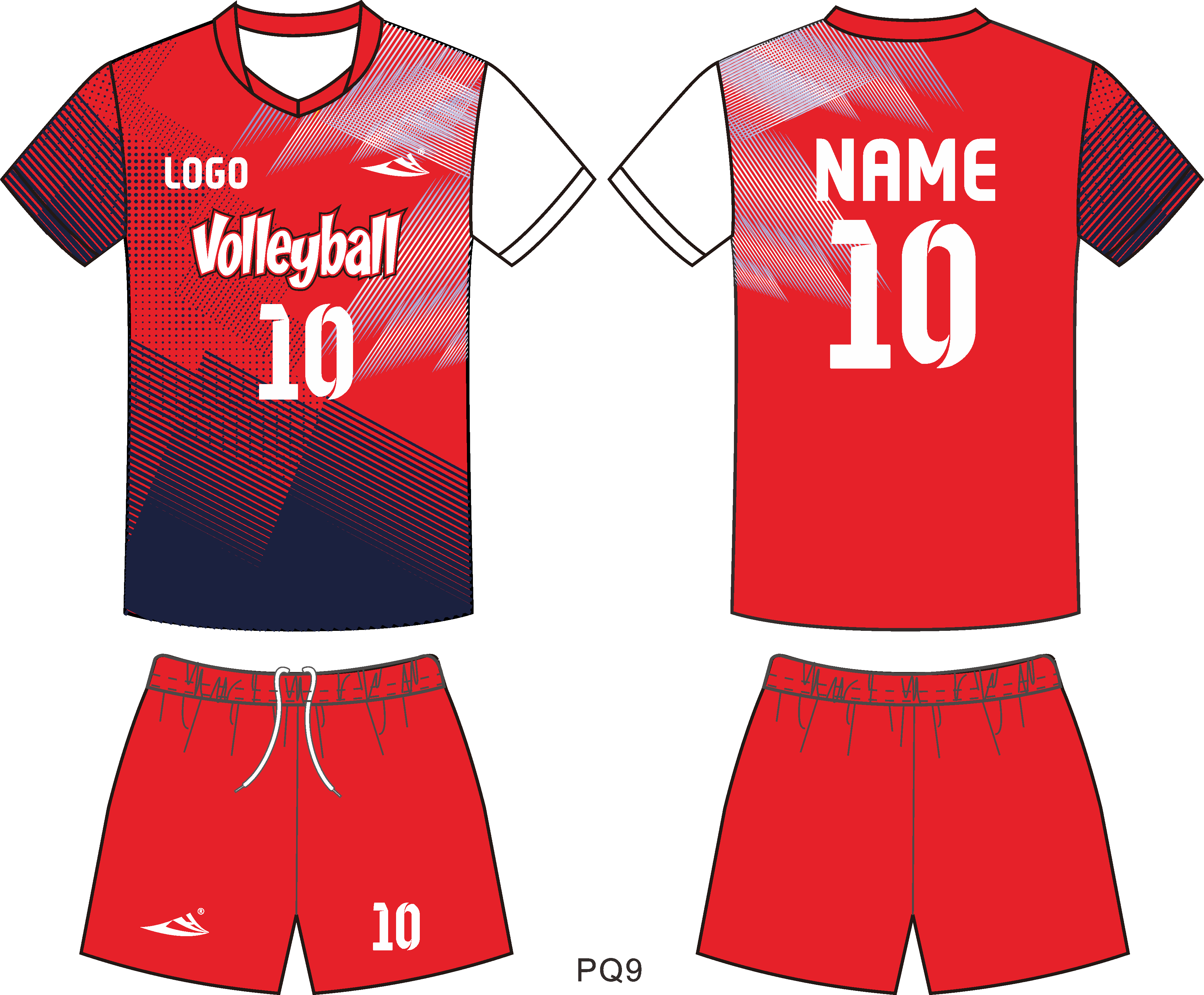 Custom volleyball uniforms